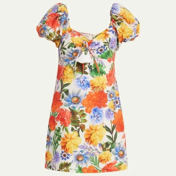 Cara Cara Gigi Puff-Sleeve Floral Poplin Mini Dress - Picture 6 of 9